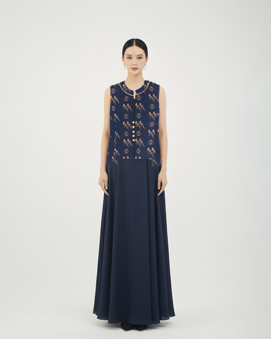 Golden Feather Brocade Vest 金羽提花馬甲