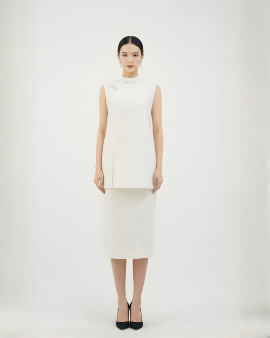 Song Brocade Orchid Button New Chinese-Style Set 宋錦蝴蝶蘭花扣新中式套裝