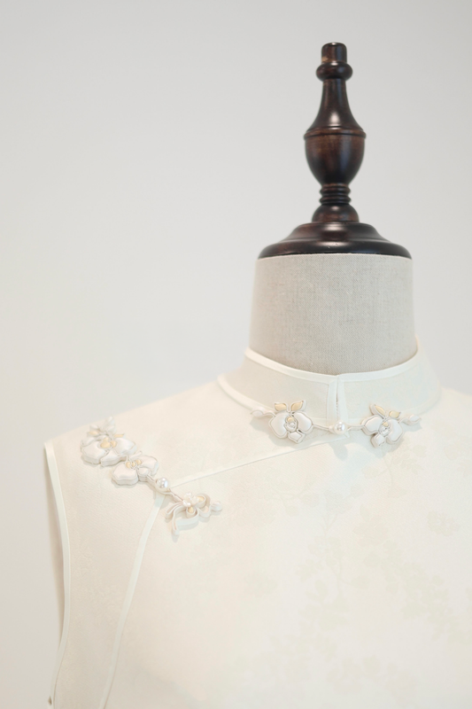 Song Brocade Orchid Button New Chinese-Style Set 宋錦蝴蝶蘭花扣新中式套裝