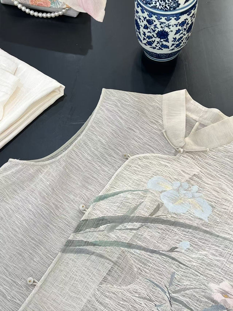 Orchid Whisper Kesi Vest (Exclusive Piece) 幽竹兰影缂丝马甲（孤品）