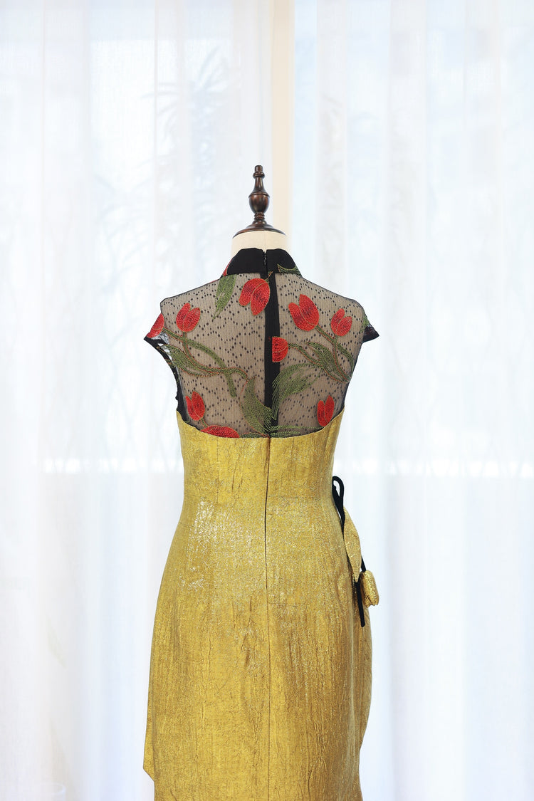 Golden Tulip Neo-Chinese Gown 流金鬱金香新中式禮裙