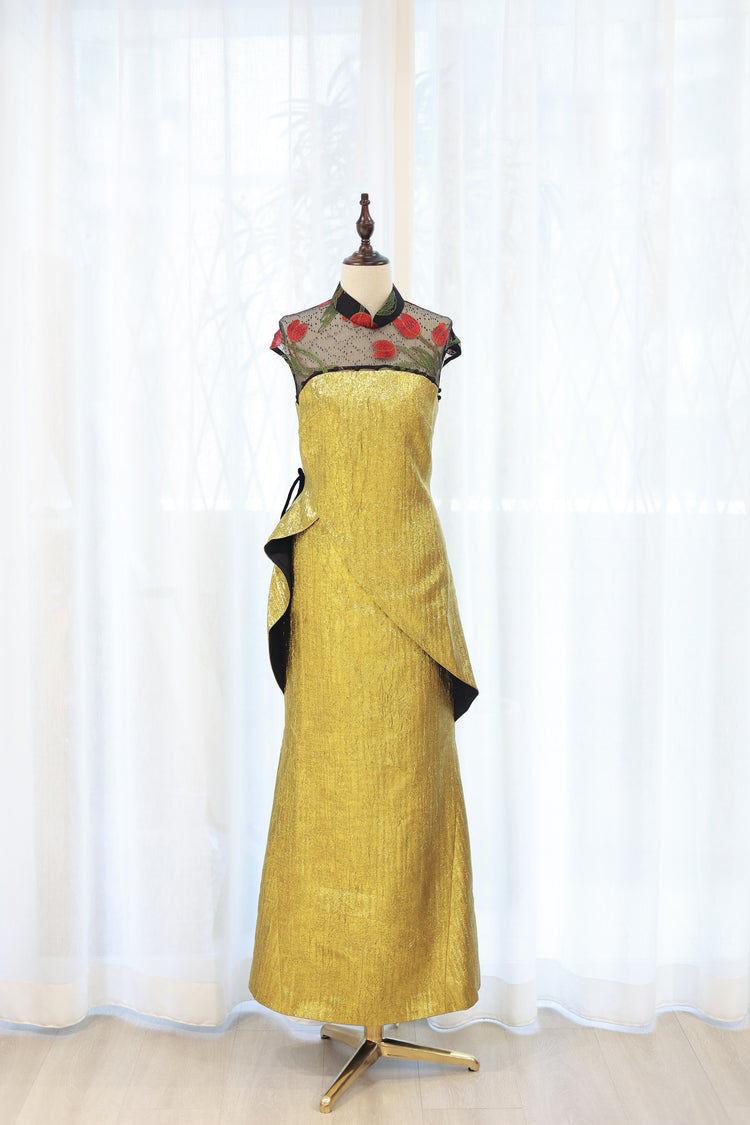 Golden Tulip Neo-Chinese Gown 流金鬱金香新中式禮裙