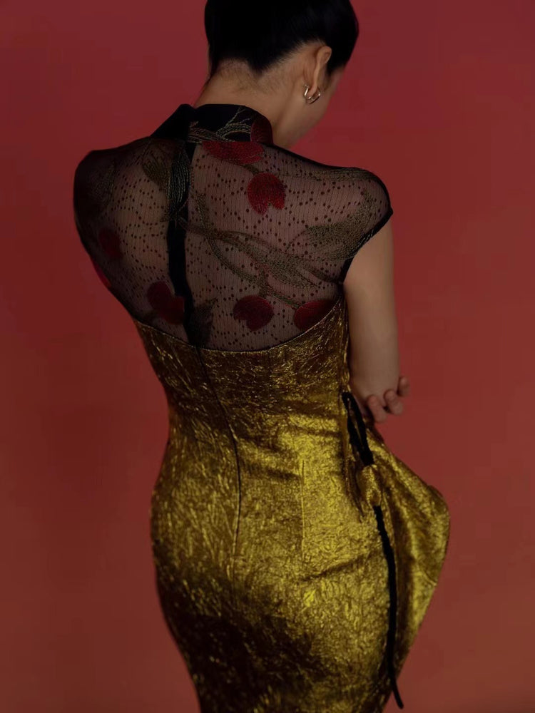Golden Tulip Neo-Chinese Gown 流金鬱金香新中式禮裙