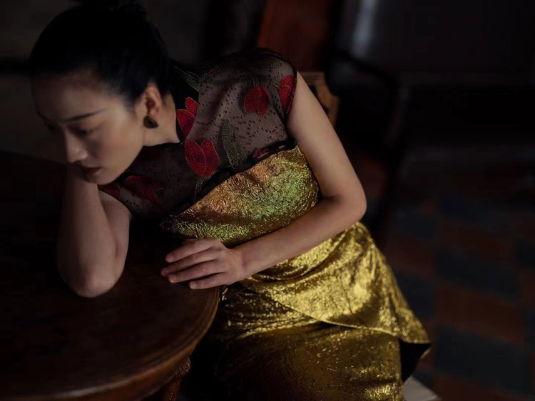 Golden Tulip Neo-Chinese Gown 流金鬱金香新中式禮裙