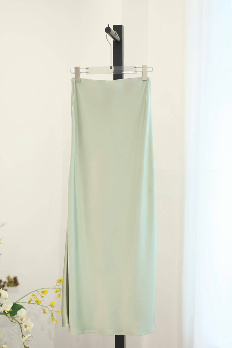 Silk Midi Skirt 純色真絲半身裙