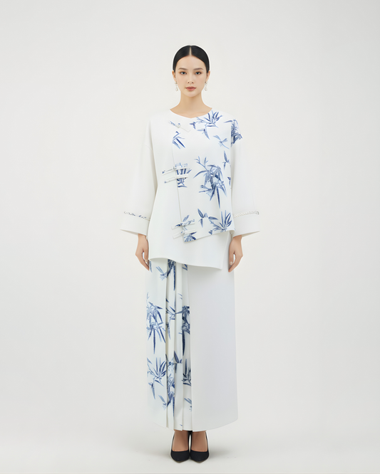 Blue-and-White Porcelain Wool New Chinese-Style Set 青花瓷絨面新中式套裝