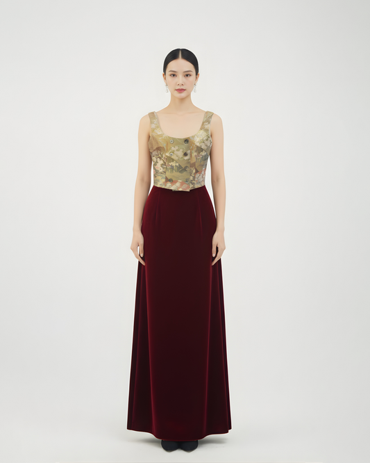 Nishijin Brocade Floral Vest (Exclusive Piece) 西陣織花影背心（孤品）