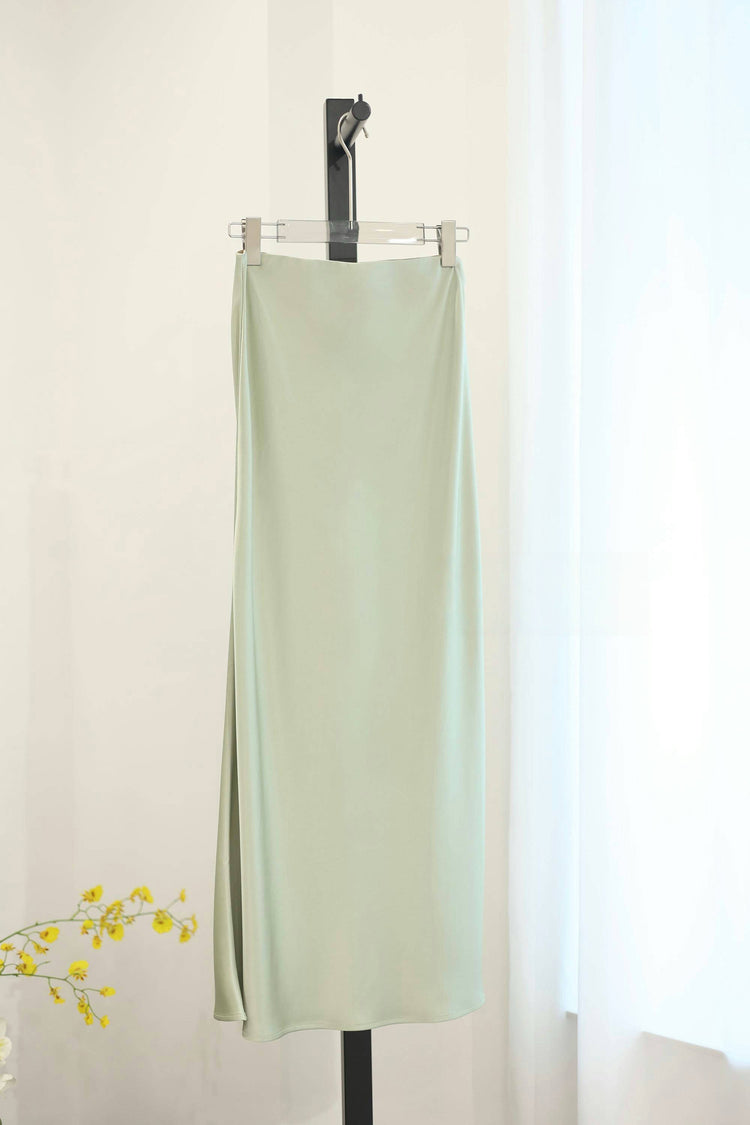 Silk Midi Skirt 純色真絲半身裙
