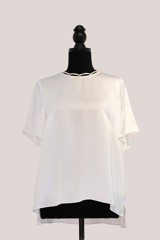 Silk Crepe Tee 真絲圓領上衣