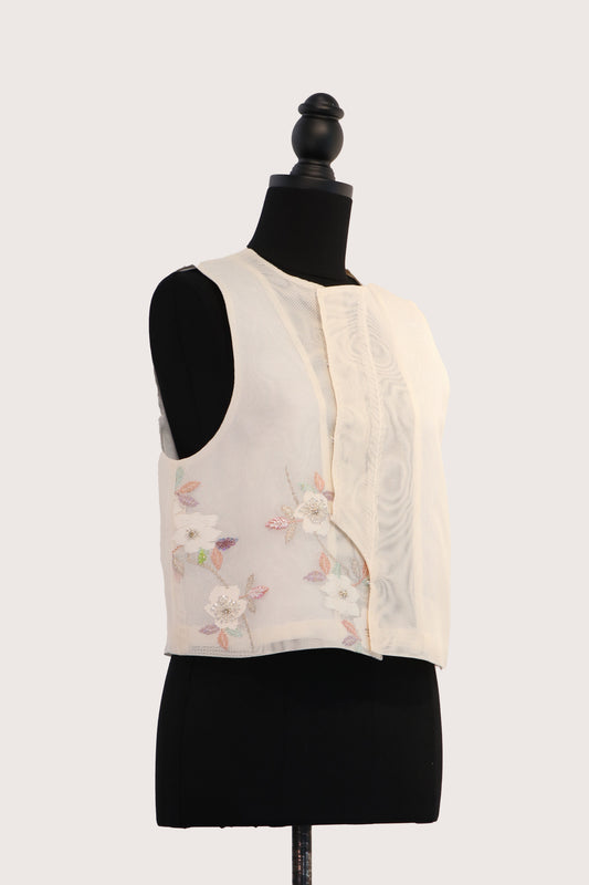 Huaxi · Kesi Embroidered Vest with Beadwork (Exclusive Piece) 花曦 · 缂丝绣珠中式马甲（孤品）