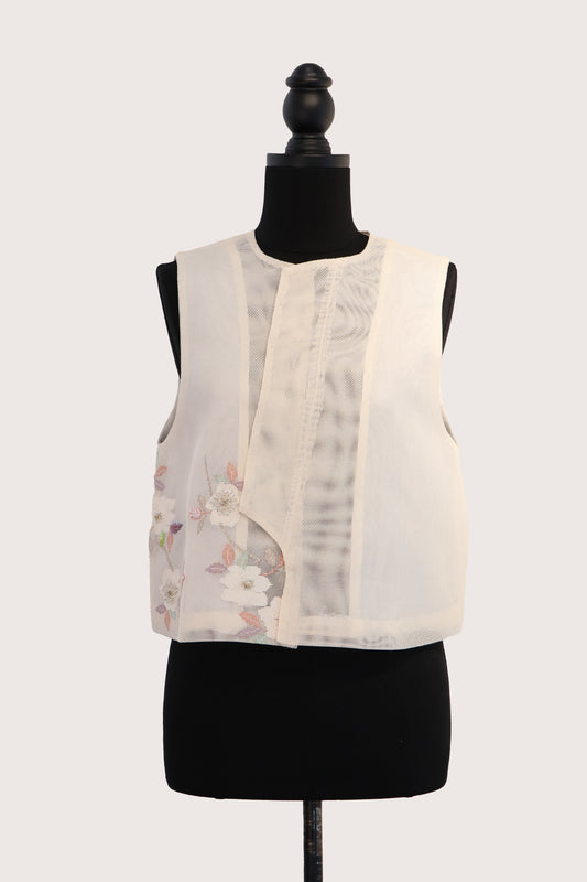 Huaxi · Kesi Embroidered Vest with Beadwork (Exclusive Piece) 花曦 · 缂丝绣珠中式马甲（孤品）