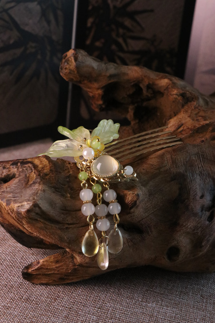 Jadeleaf Agate Hairpin 玉葉輕璨瑪瑙簪