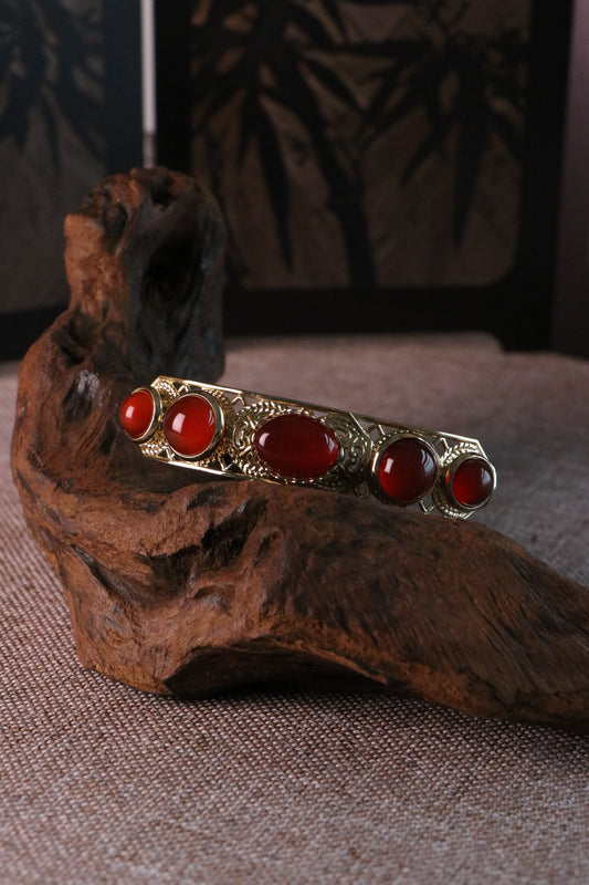 Crested Light Agate Hairpin 金嶺浮光瑪瑙簪