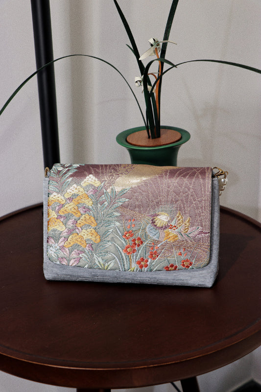 Iridescent Mist Brocade Clutch 霧光錦影手包