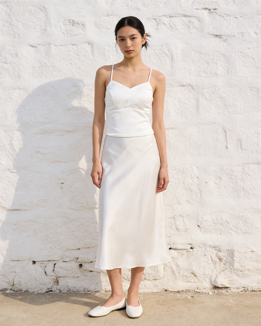 Silk Jacquard Satin Camisole Vest 真絲提花緞吊帶短背心