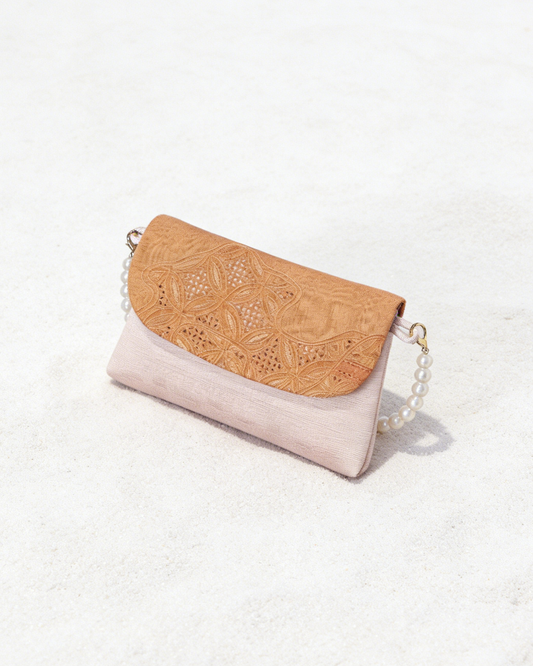 Sun Peach Silk Clutch 曙桃真絲手包