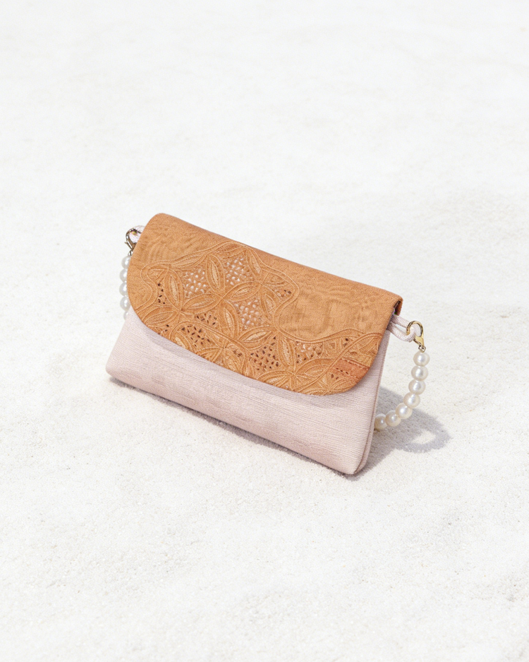 Sun Peach Silk Clutch 曙桃真絲手包