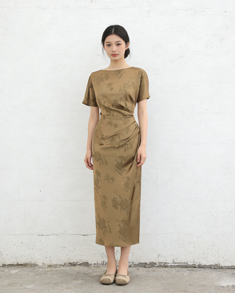 Sand Dusk Silk Dress 煙沙·真絲連衣裙
