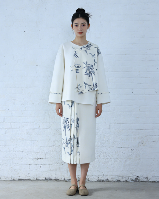 Blue-and-White Porcelain Wool New Chinese-Style Set 青花瓷絨面新中式套裝