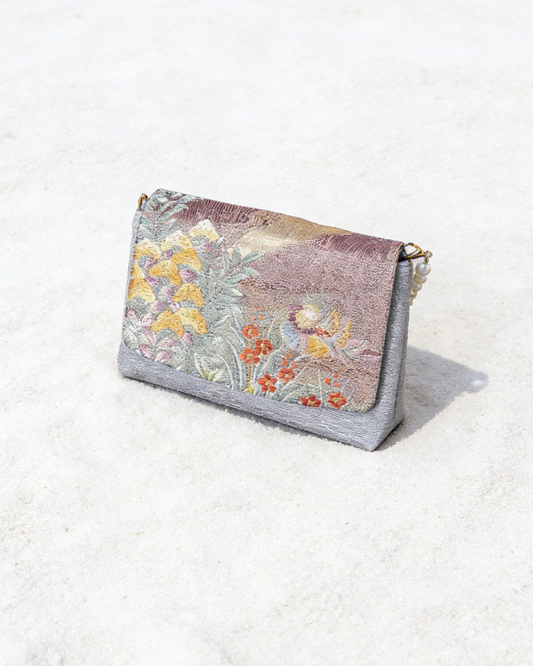 Iridescent Mist Brocade Clutch 霧光錦影手包