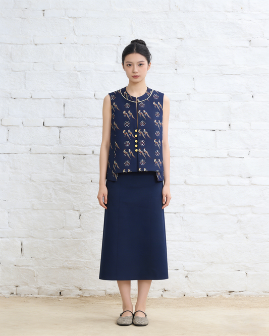 Golden Feather Brocade Vest 金羽提花馬甲
