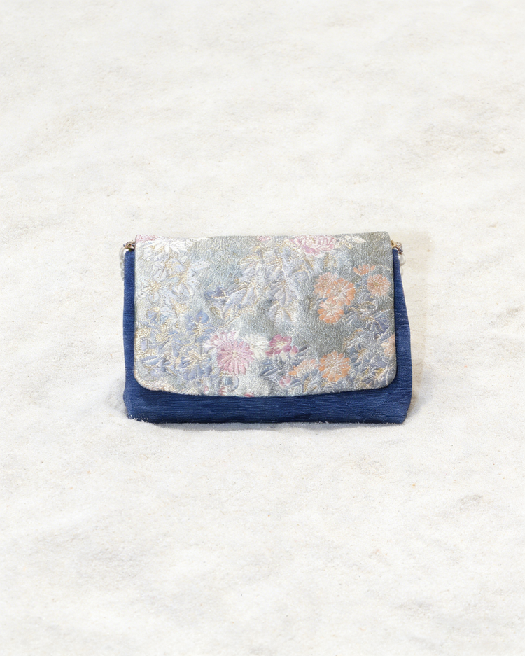 Sapphire Garden Brocade Clutch 藍園幽錦手包
