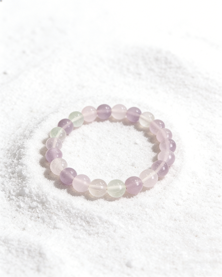 Lavender Mist Fluorite Bracelet 紫霧氟石手串