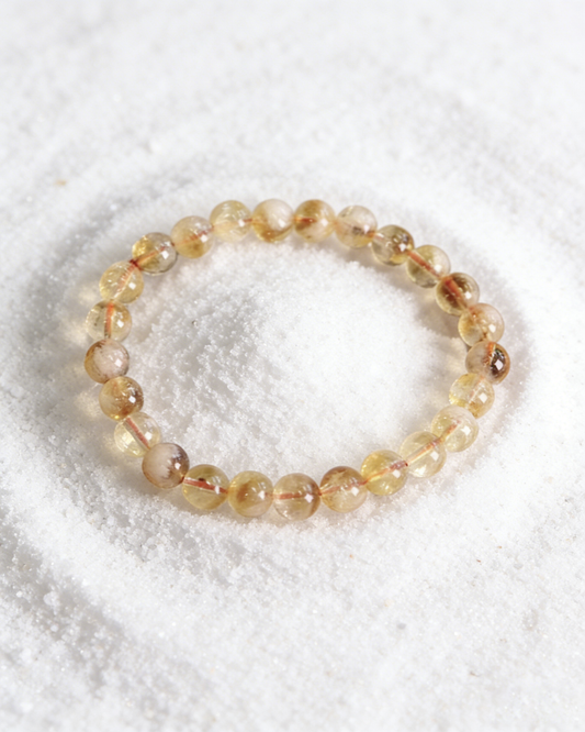 Golden Agate & Quartz Bracelet 金曜瑪瑙水晶手串
