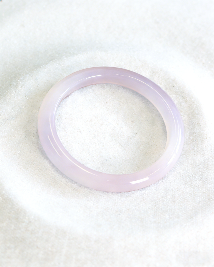 Lilac Mist Agate Bangle 煙紫瑪瑙手鐲