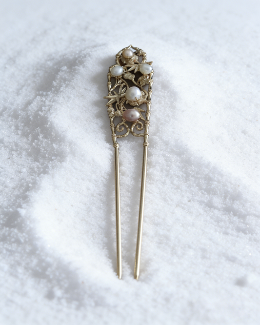 Freshwater Pearl Bamboo Hairpin 淡水珍珠錦竹流蘇簪