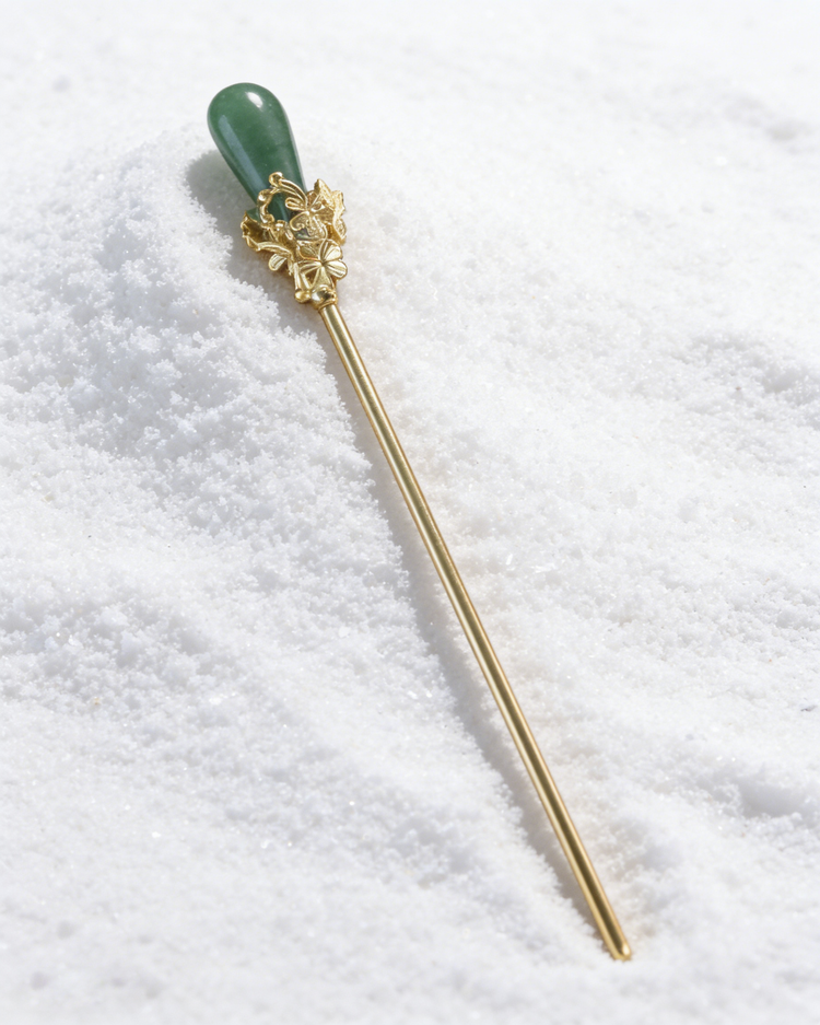 Verdant Whisper Agate Hairpin 翠語瑪瑙髮簪