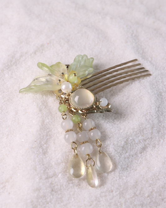 Jadeleaf Agate Hairpin 玉葉輕璨瑪瑙簪