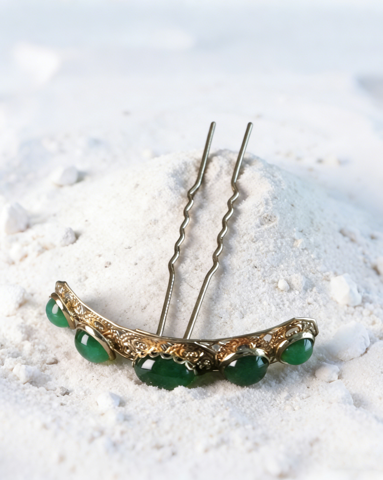 Crested Light Agate Hairpin 金嶺浮光瑪瑙簪