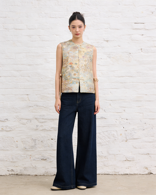 Iridescent Mist Brocade Vest (Exclusive Piece) 彩霧浮光西陣織馬甲（孤品）