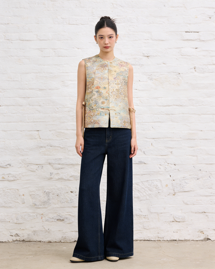 Iridescent Mist Brocade Vest (Exclusive Piece) 彩霧浮光西陣織馬甲（孤品）