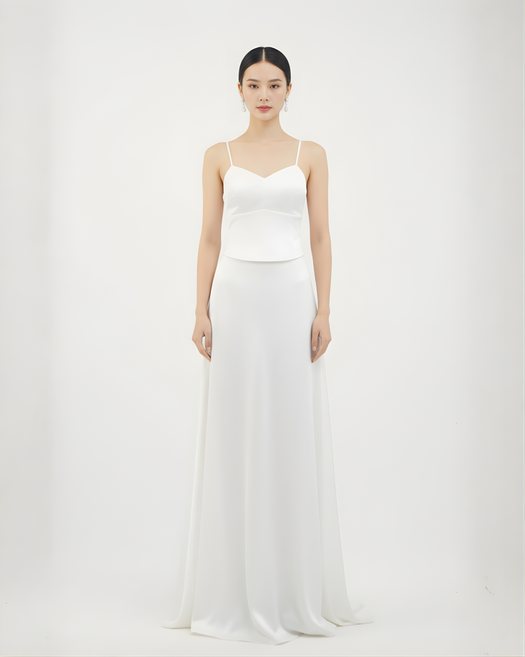 Silk Jacquard Satin Camisole Vest 真絲提花緞吊帶短背心