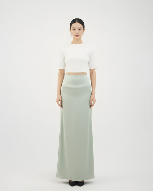 Silk Midi Skirt 純色真絲半身裙